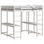 Voir la diapositive 4 : VIDAXL Lit superpose et bureau et echelle 140x200cm bois de pin massif