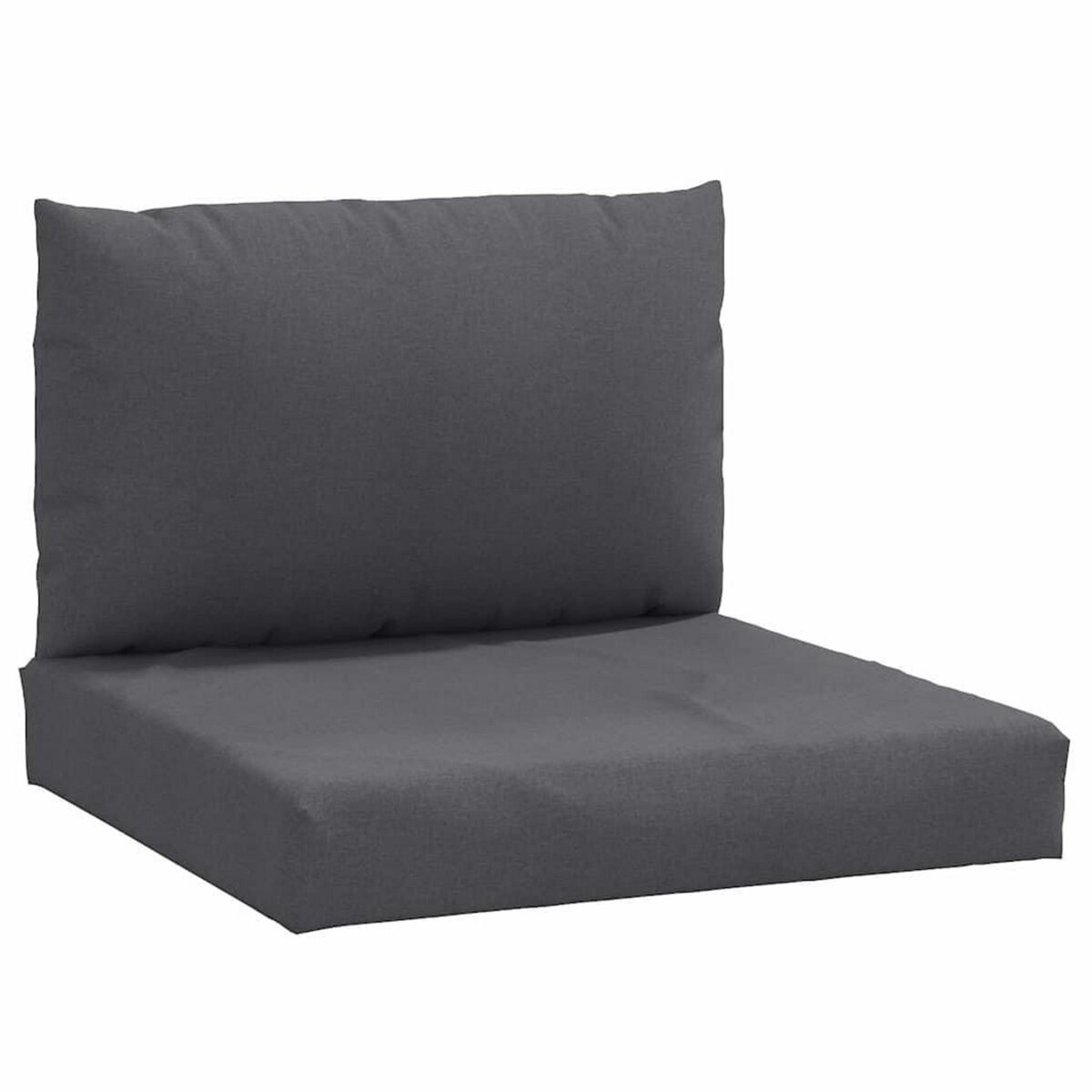 VIDAXL Coussins de palette lot de 2 anthracite melange tissu