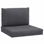 Voir la diapositive 2 : VIDAXL Coussins de palette lot de 2 anthracite melange tissu