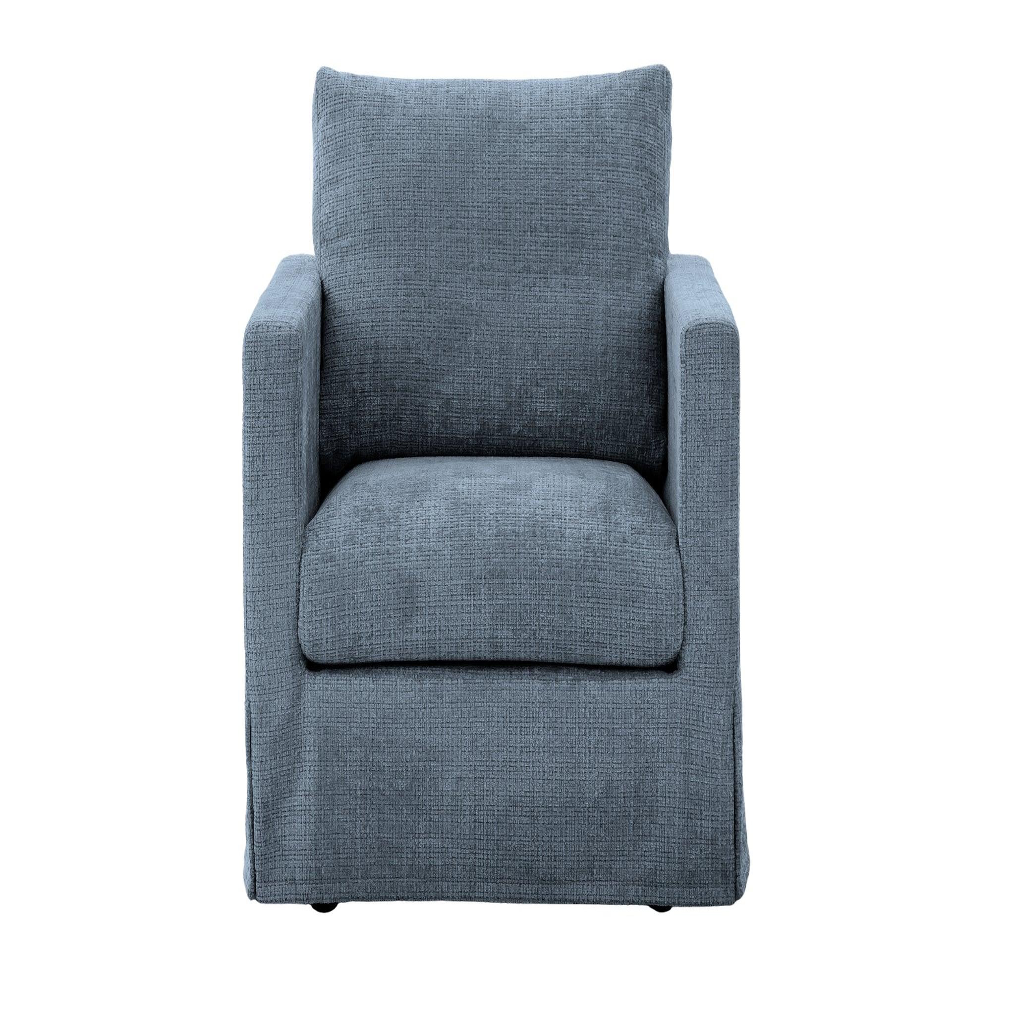 CASANOVA PARIS Leonie - fauteuil tissu chenille déhoussable. Coloris disponibles : Gris, Beige, Orange, Marron, Vert, Bleu