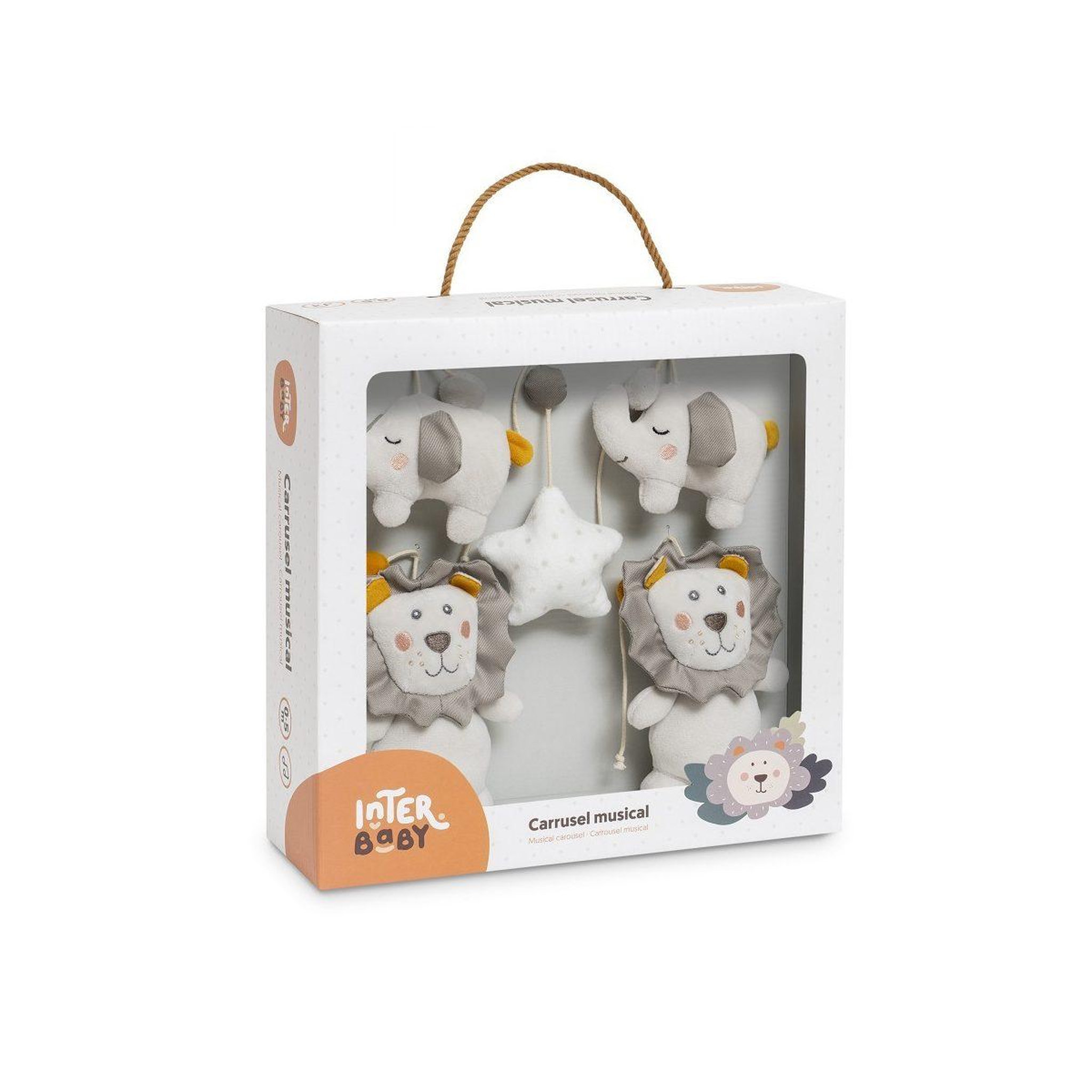 Voir la diapositive 4 : INTERBABY Carrousel musical  leon - mobile de lit bébé