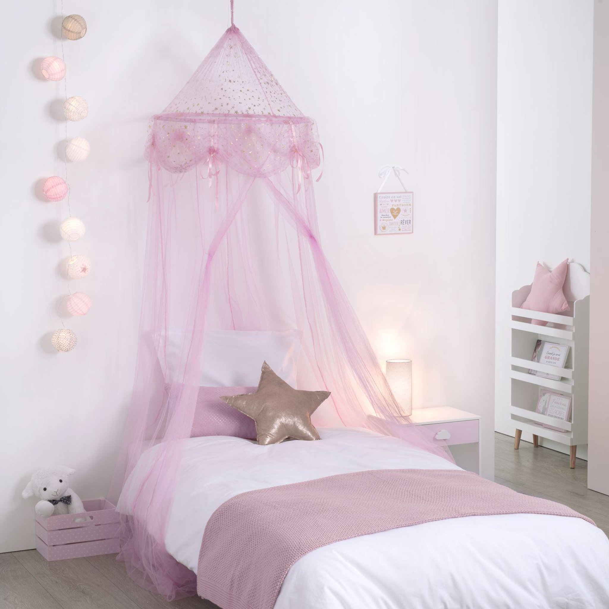 Voir la diapositive 2 : Atmosphera Kids Ciel de lit pour enfant Demoiselle - H. 250 cm