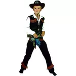 FUNNY FASHION Costume De Clint Le Cowboy - 8/10 ans (128 à 140 cm)