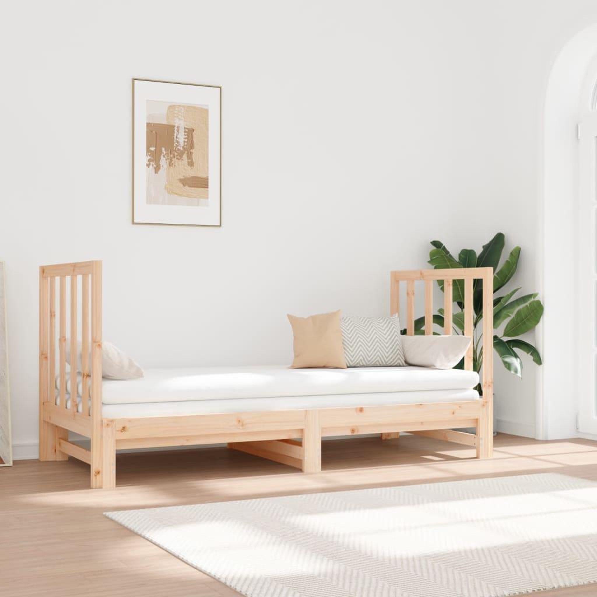 Voir la diapositive 1 : VIDAXL Lit coulissant sans matelas 2x(90x190) cm