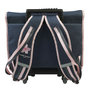 Voir la diapositive 3 : Naf Naf Cartable à roulettes bleu motif fleurs roses