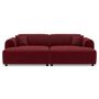 Voir la diapositive 6 : LISA DESIGN Aumance - canapé droit 4 places avec double méridienne assise profonde en velours texturé