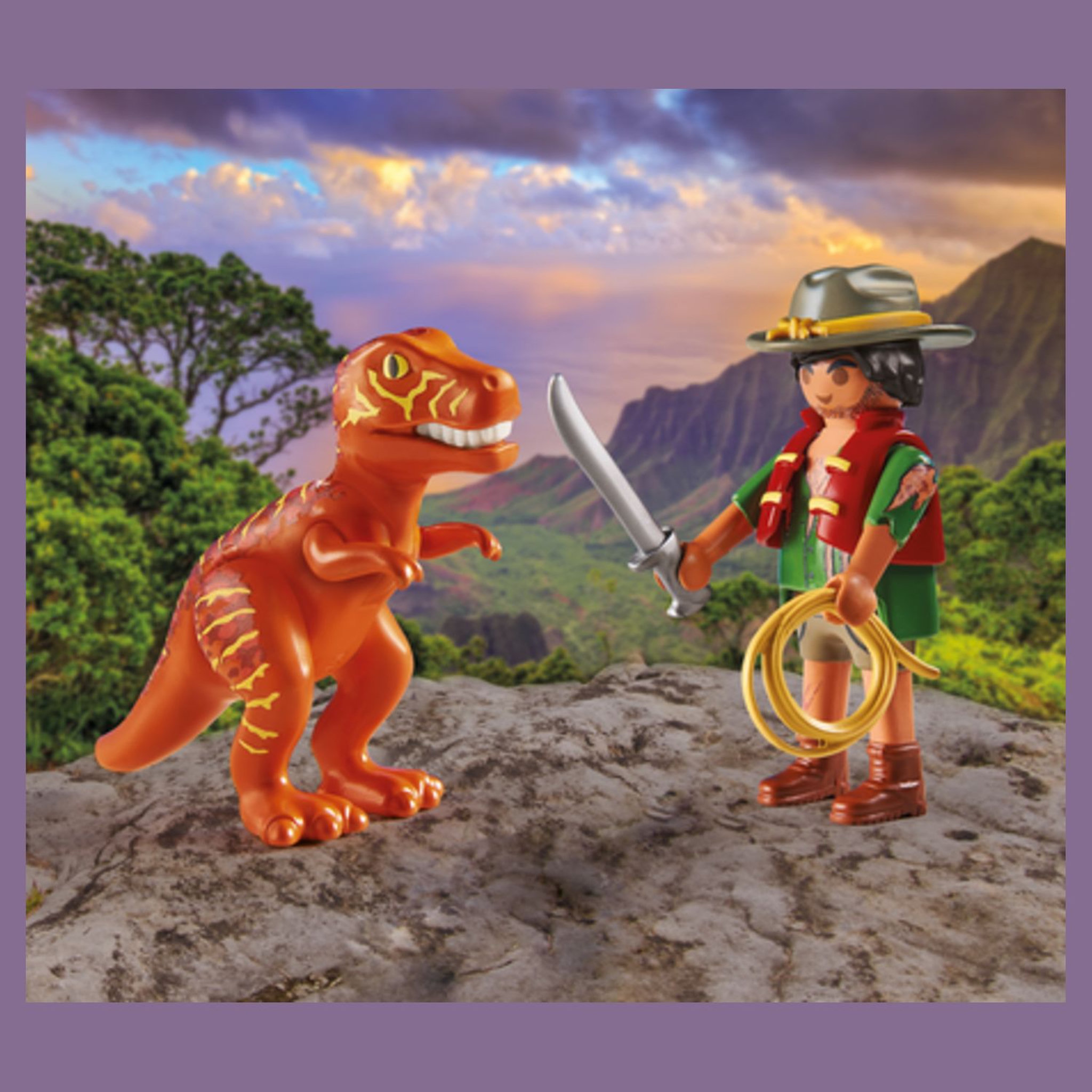 Voir la diapositive 2 : PLAYMOBIL 71206 Aventurier et Tyrannosaure 