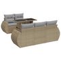 Voir la diapositive 2 : VIDAXL Salon de jardin avec coussins 6 pcs beige resine tressee