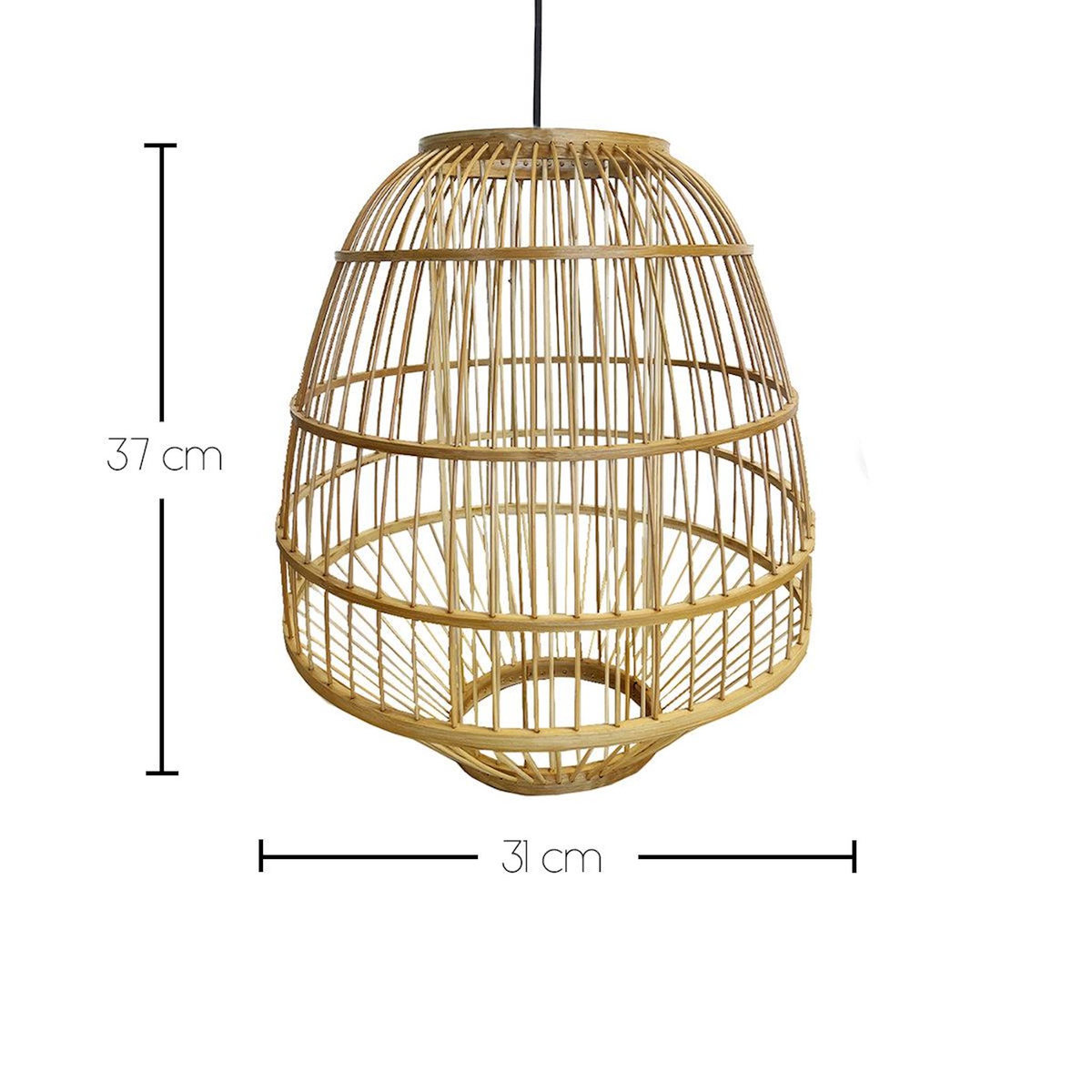 Lumisky Suspension solaire bohème MYKONOS Beige Herbe marine H37cm
