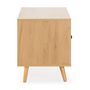 Voir la diapositive 3 : VS VENTA-STOCK Meuble TV Bella 2 Portes Couleur Chêne avec Rotin Naturel