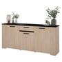 Voir la diapositive 8 : Ensemble table de séjour extensible L157/207 cm + buffet 3 portes + buffet haut LOLA