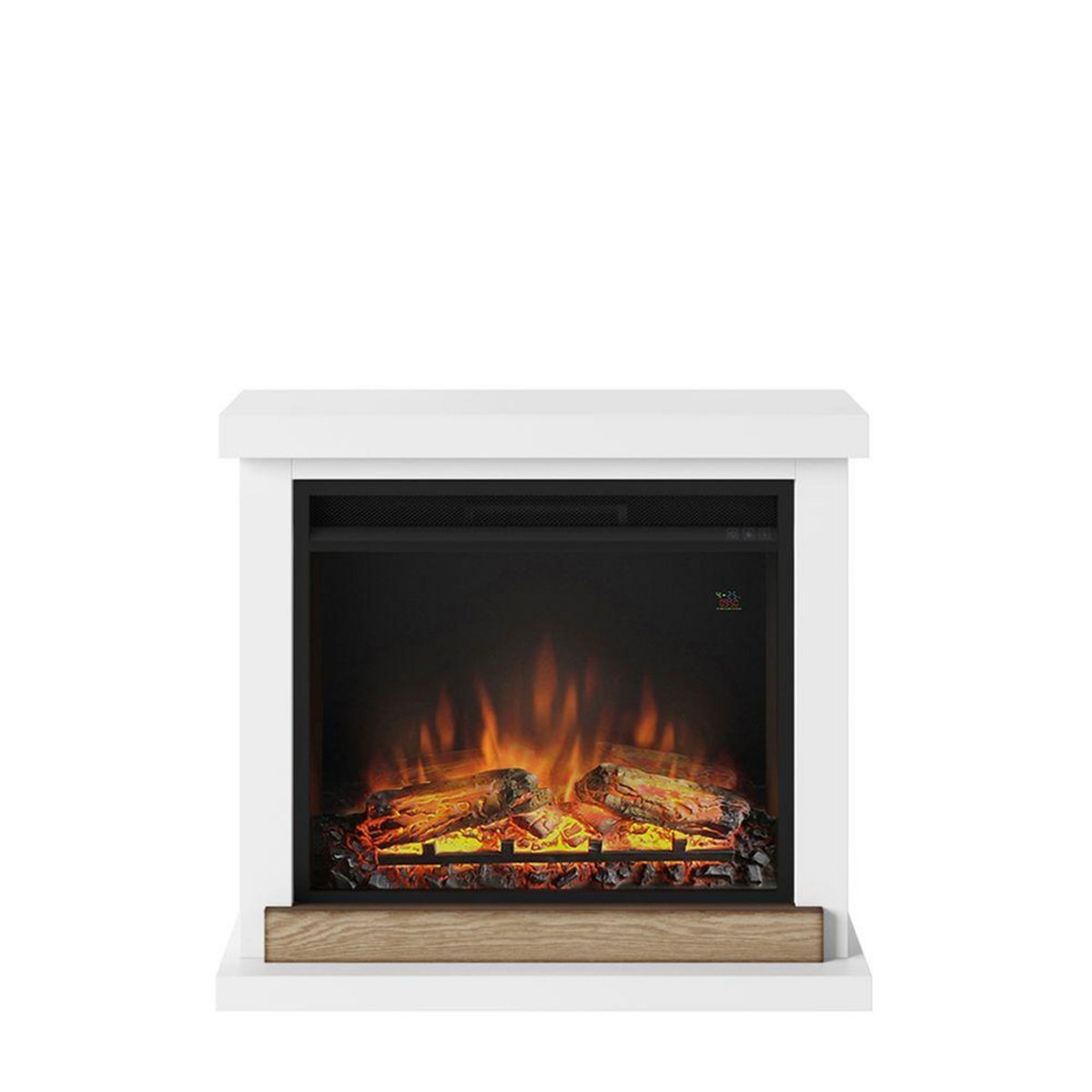 CENTRALE BRICO Cheminée électrique décorative  Hagen  Blanche - Powerflame