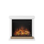 CENTRALE BRICO Cheminée électrique décorative  Hagen  Blanche - Powerflame