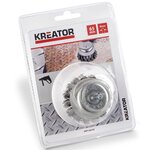 KREATOR Brosse métallique acier torsadé coupelle 65 mm