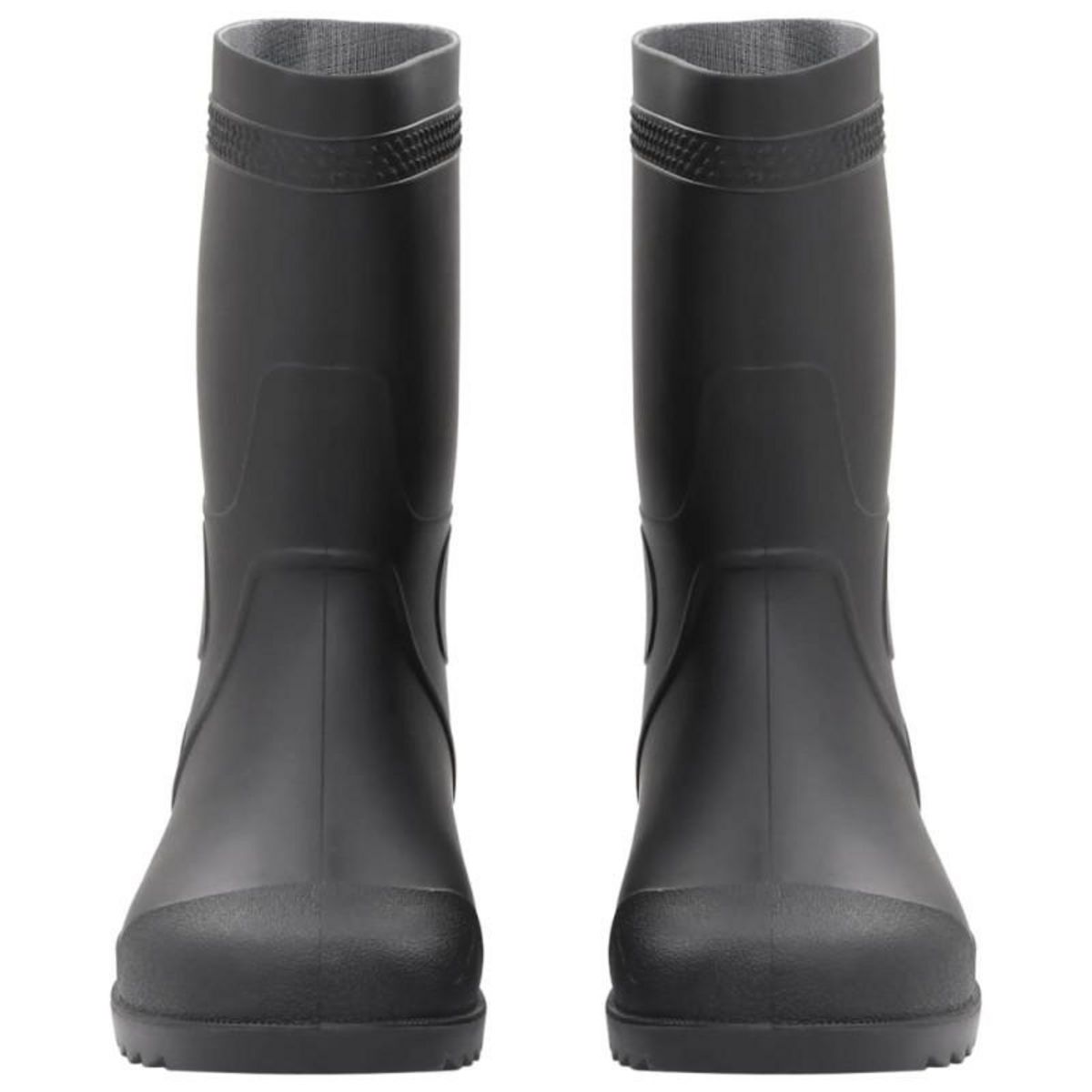 VIDAXL Bottes de pluie noir taille 45 PVC