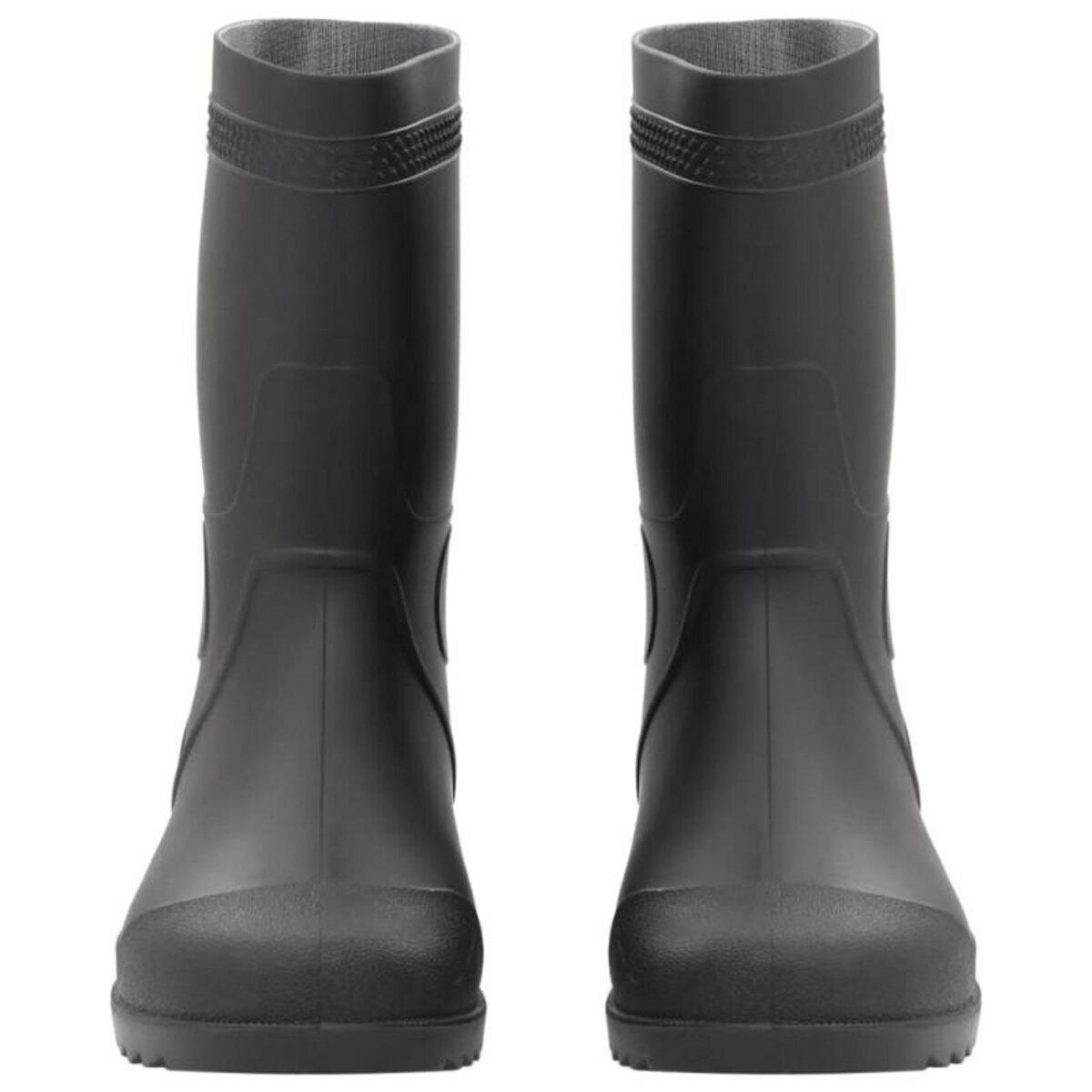 VIDAXL Bottes de pluie noir taille 45 PVC