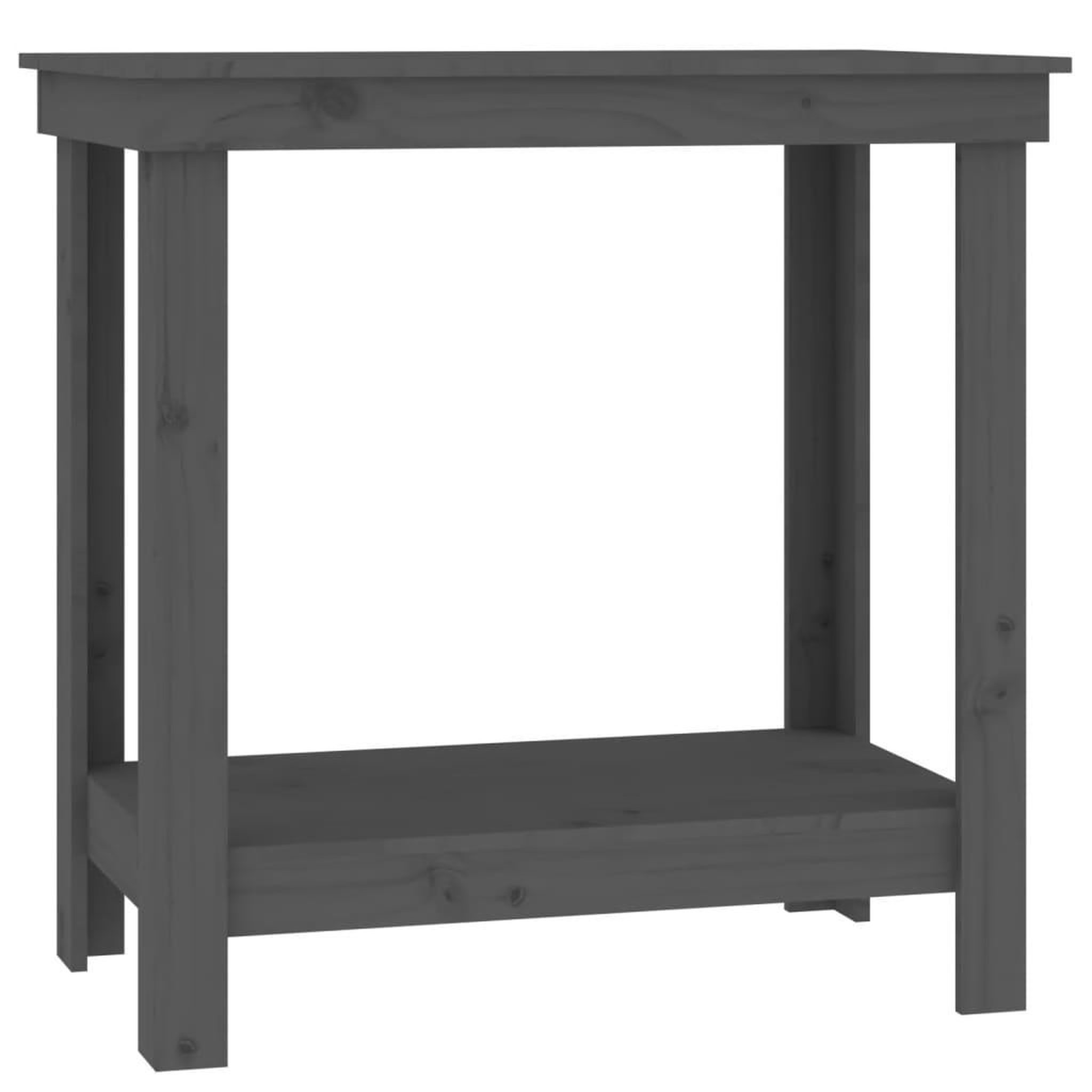 Voir la diapositive 2 : VIDAXL Banc de travail Gris 80x50x80 cm Bois de pin massif