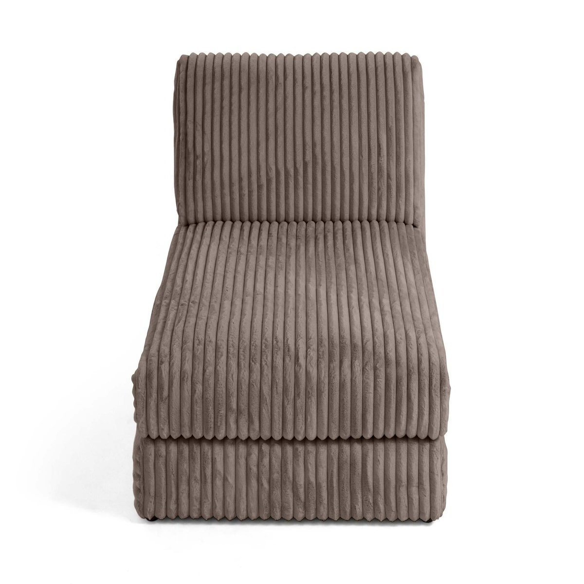 LISA DESIGN Jasper - module méridienne - en fausse fourrure côtelée