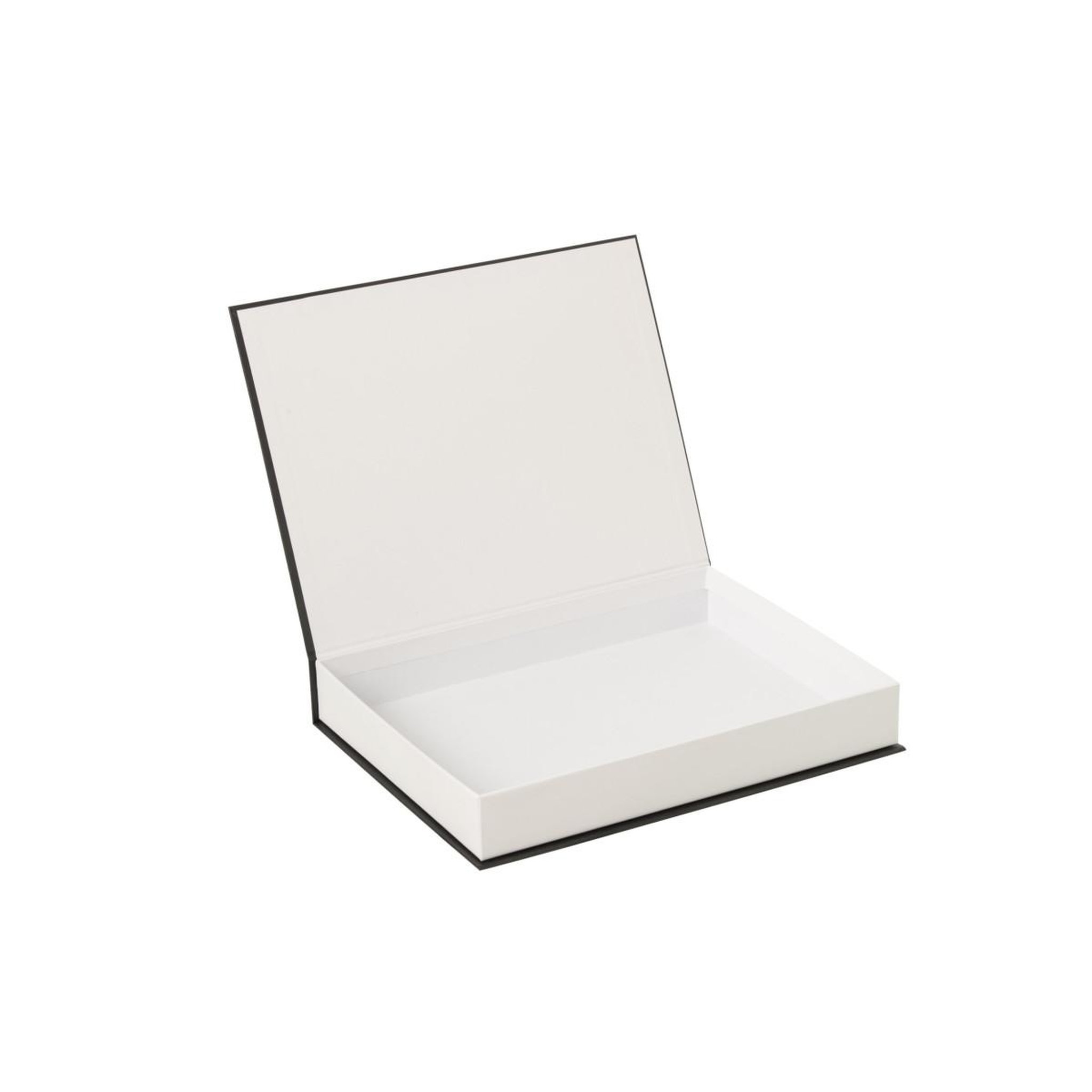 Voir la diapositive 2 : J-LINE Lot de 4 boîtes livres  riviera  33cm blanc & noir