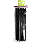 Pailles réutilisables noires X12