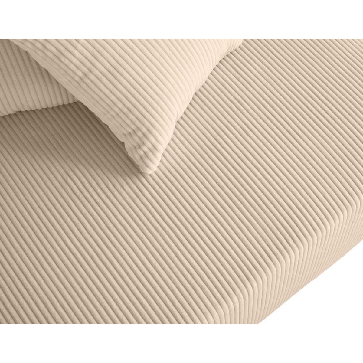 LISA DESIGN Edinburg - module d'assise d'angle droit - en velours côtelé