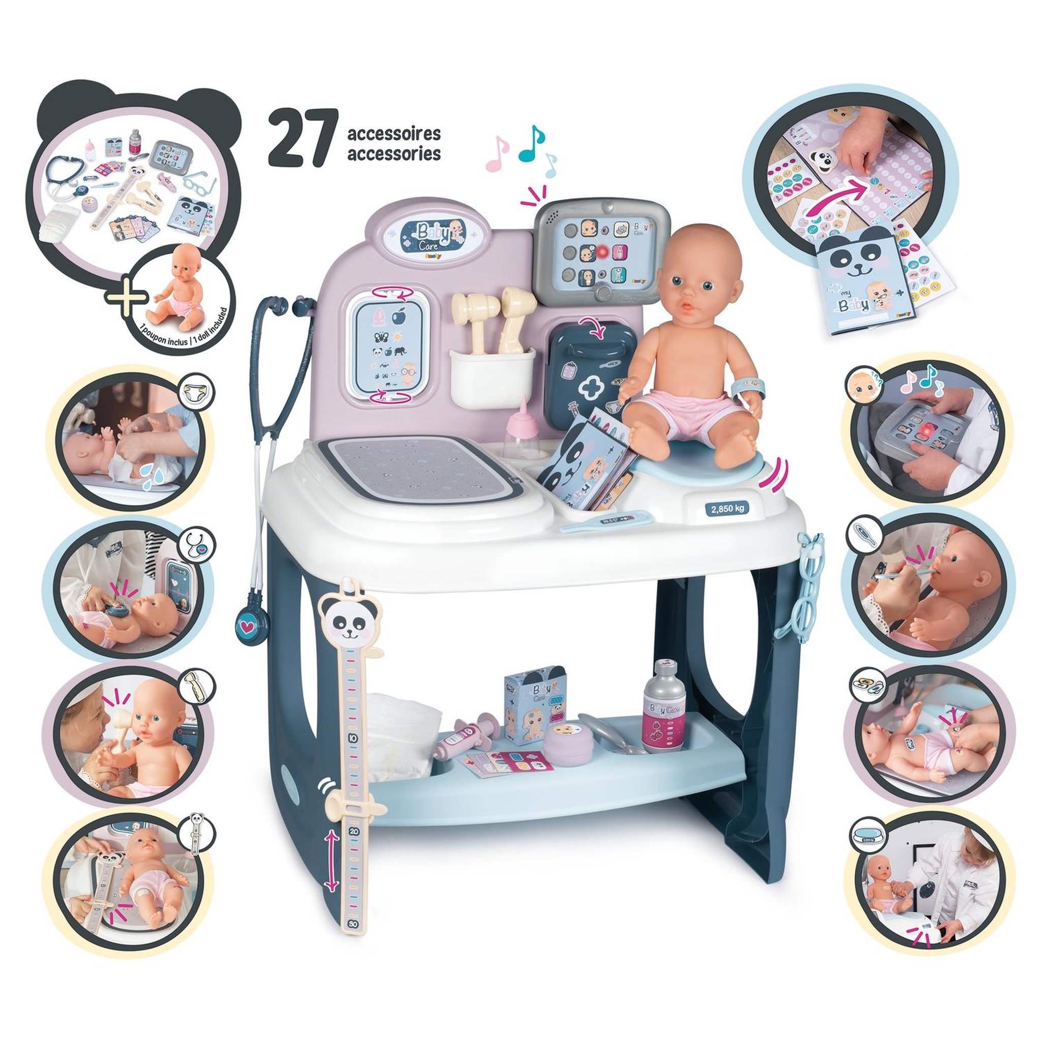 Voir la diapositive 3 : SMOBY Baby Care Centre de soins avec poupon