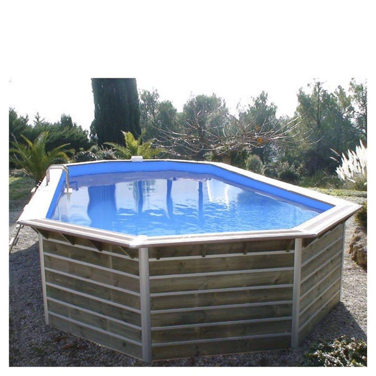 WATERCLIP Piscine en bois longitudinale 730x420x129 SIAYAN