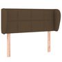Voir la diapositive 2 : VIDAXL Tete de lit avec oreilles Marron fonce 93x23x78/88 cm Tissu