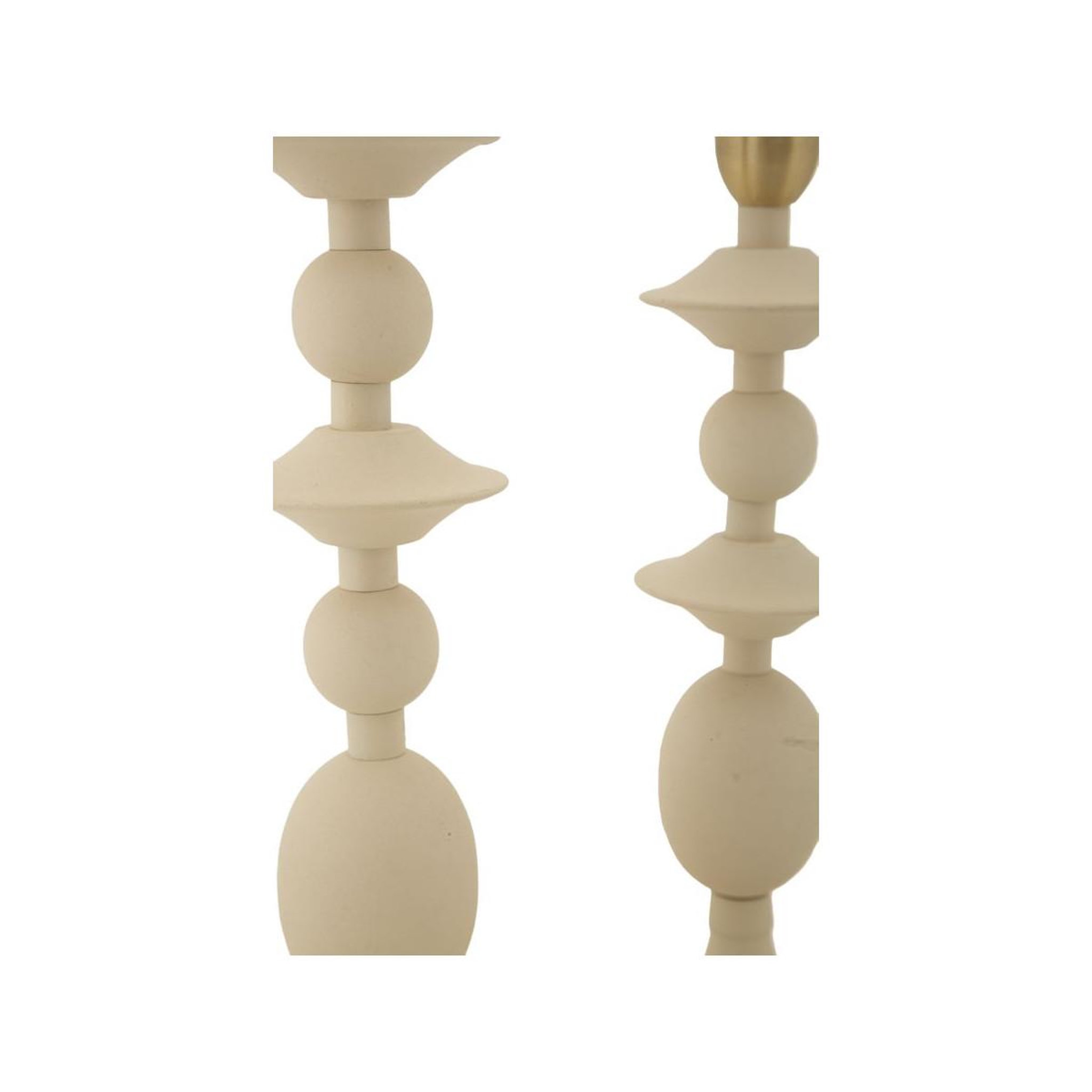 Voir la diapositive 3 : Paris Prix Lot de 2 chandeliers  gemini  33cm crème & or