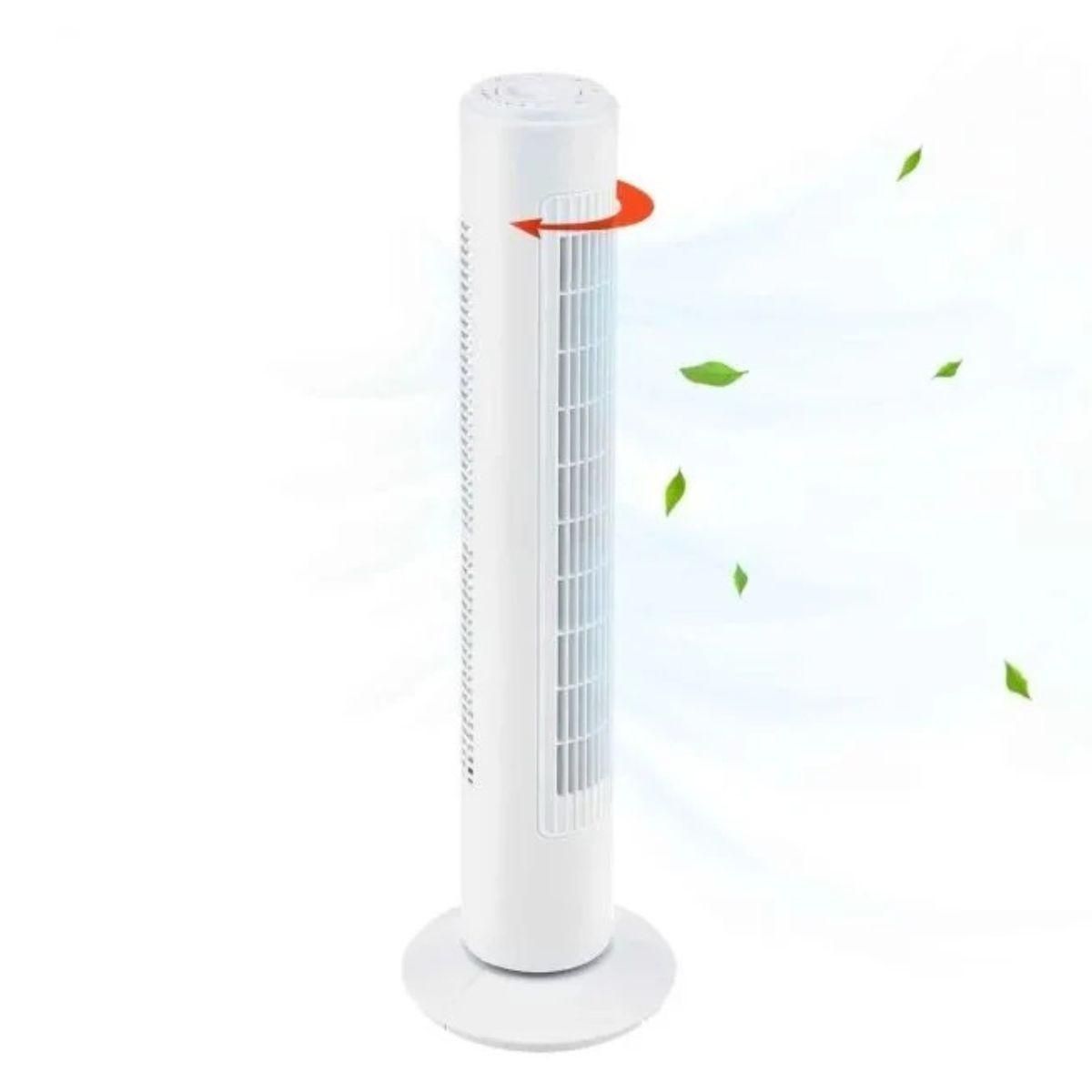 NIKLAS Ventilateur Colonne Silencieux 50W Air Frais - Ventilateur avec Minuterie 3 Vitesses 20 x 20 x 74 cm NIKLAS