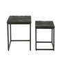 Voir la diapositive 4 : Paris Prix Lot de 2 Tables d'Appoint Gigognes  Shanil  53cm Noir