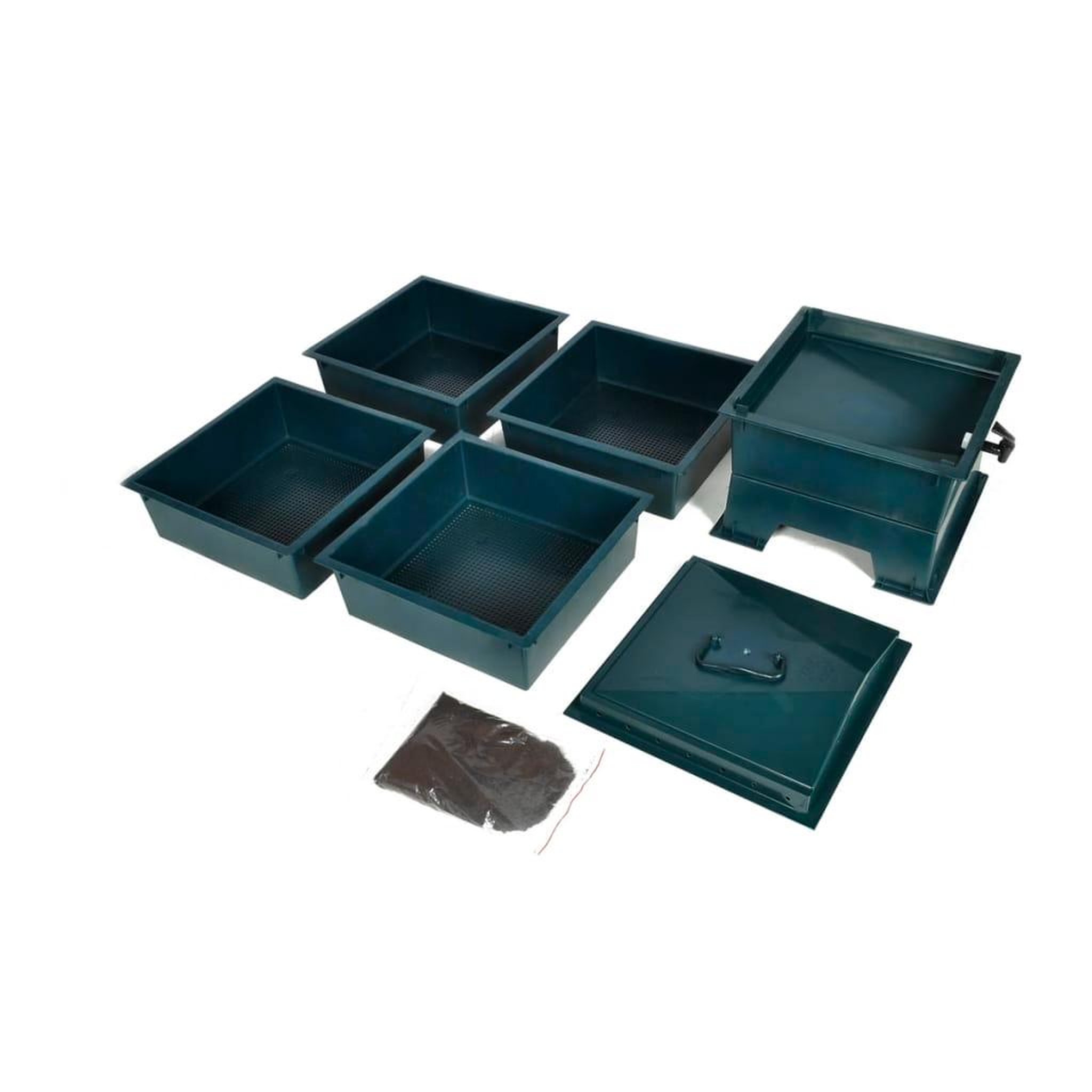 Voir la diapositive 3 : VIDAXL Lombricomposteur 4 plateaux 42 x 42 x 60 cm