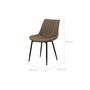Voir la diapositive 4 : Rendez vous déco Lot de 2 chaises en cuir synthétique taupe et métal noir - Killi