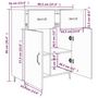 Voir la diapositive 6 : VIDAXL Buffet blanc 69,5x34x90 cm bois d'ingenierie