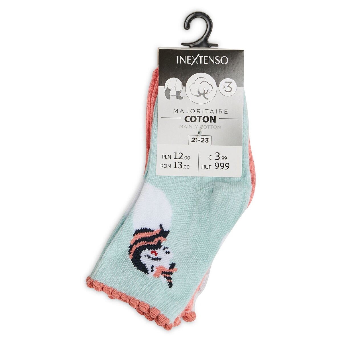 IN EXTENSO Lot de 3 paires de chaussettes bébé fille