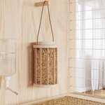 VIDAXL Mangeoire a foin pour lapins Ø15x25,5 cm bois massif de sapin