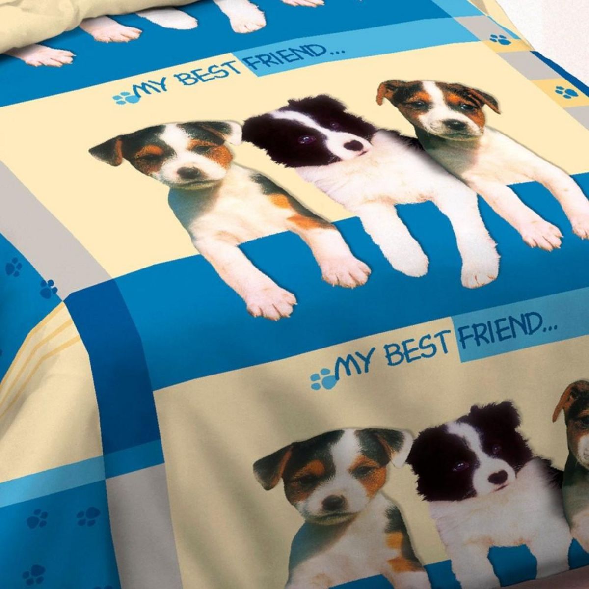 Dourev Housse de couette 140x200 MY BEST FRIEND + 1 taie