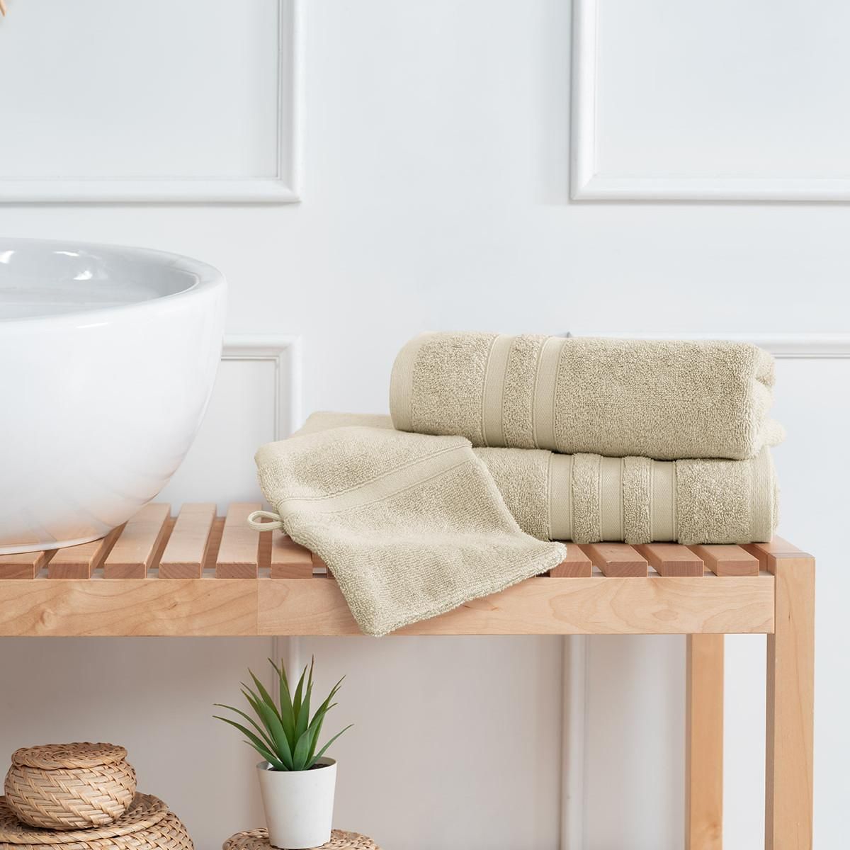 Sensei Maison Ensemble de bain 3 pièces 600 g/m² SENSILK