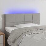 VIDAXL Tete de lit a LED Gris clair 100x5x78/88 cm Tissu