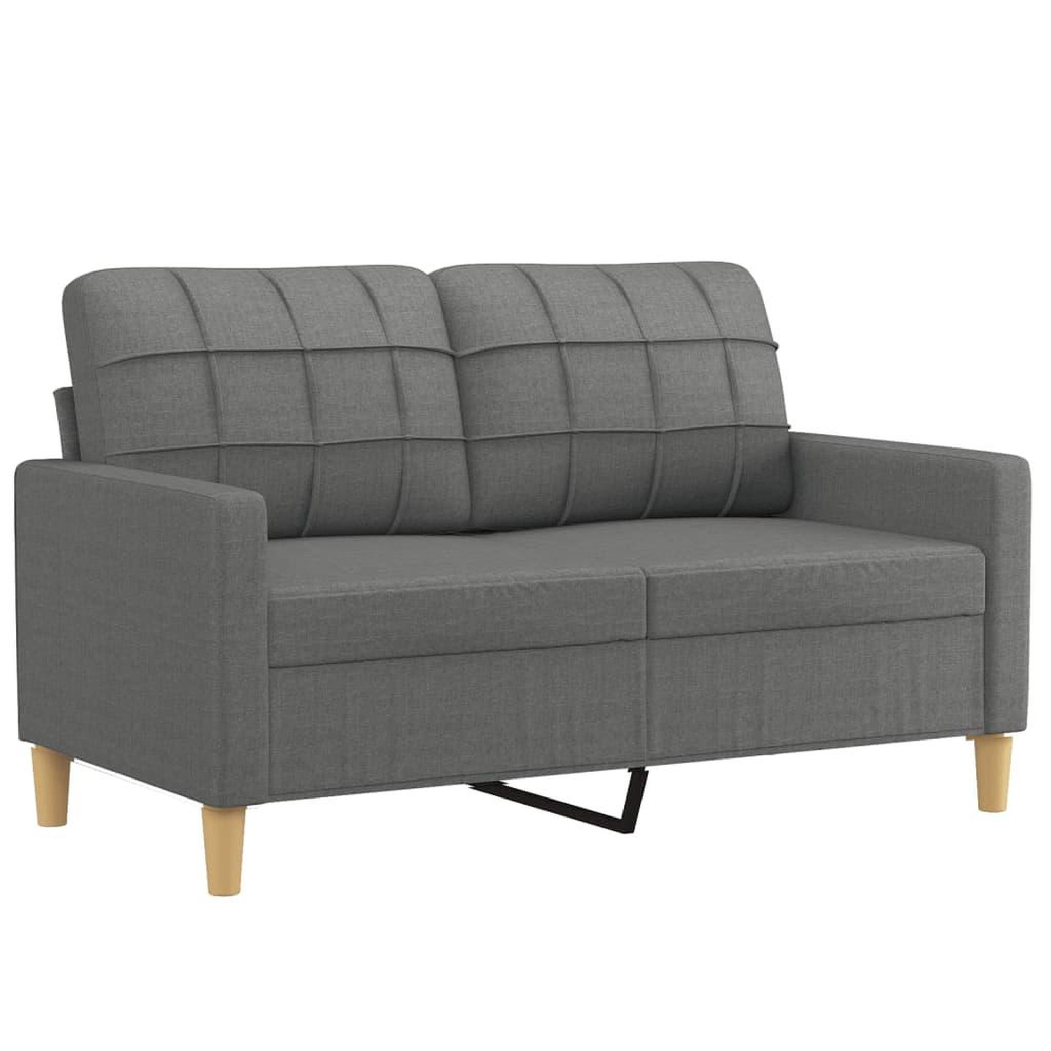 Voir la diapositive 4 : VIDAXL Ensemble de canapes 3 pcs avec coussins Gris fonce Tissu