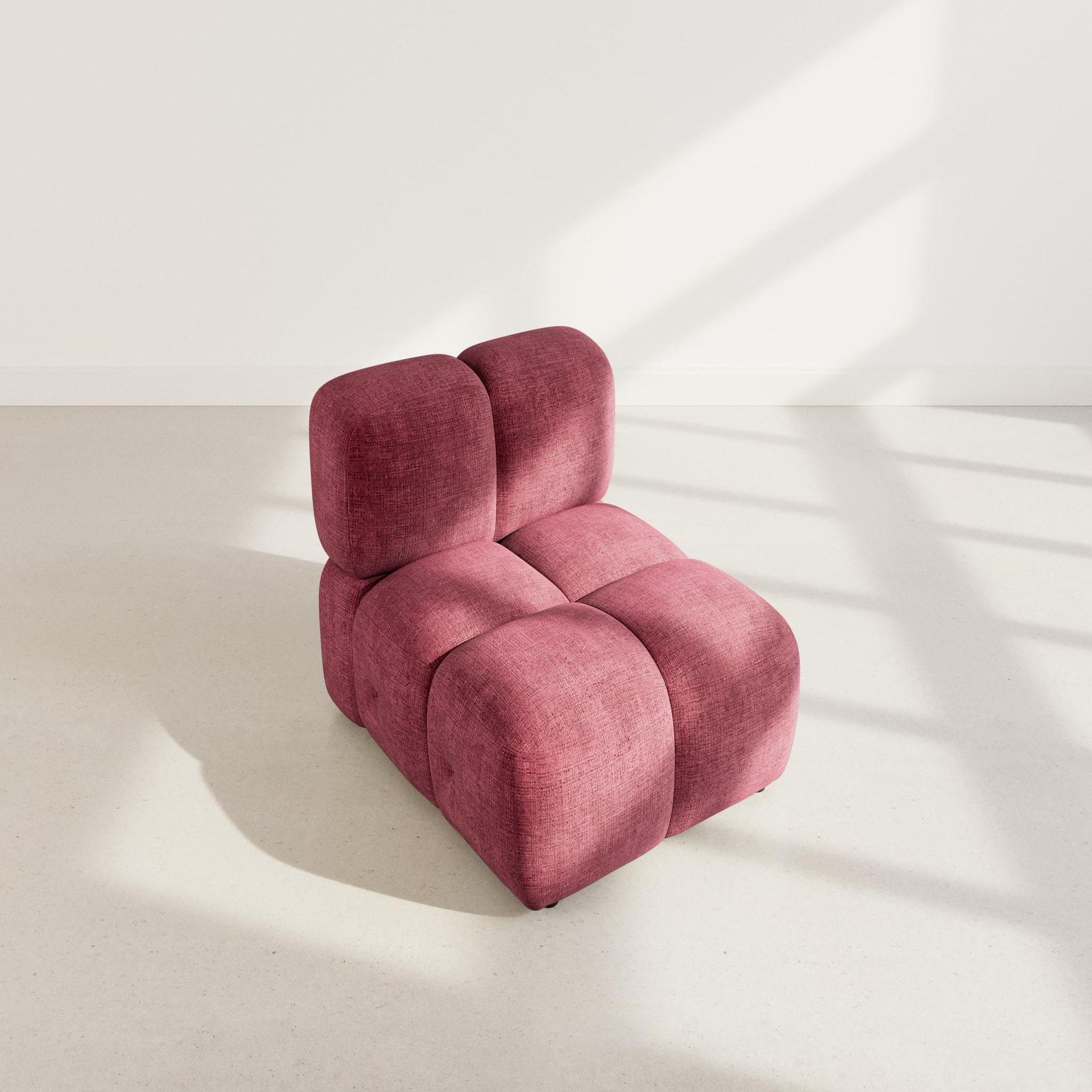 Voir la diapositive 3 : LISA DESIGN Grace - module d'assise en velours texturé