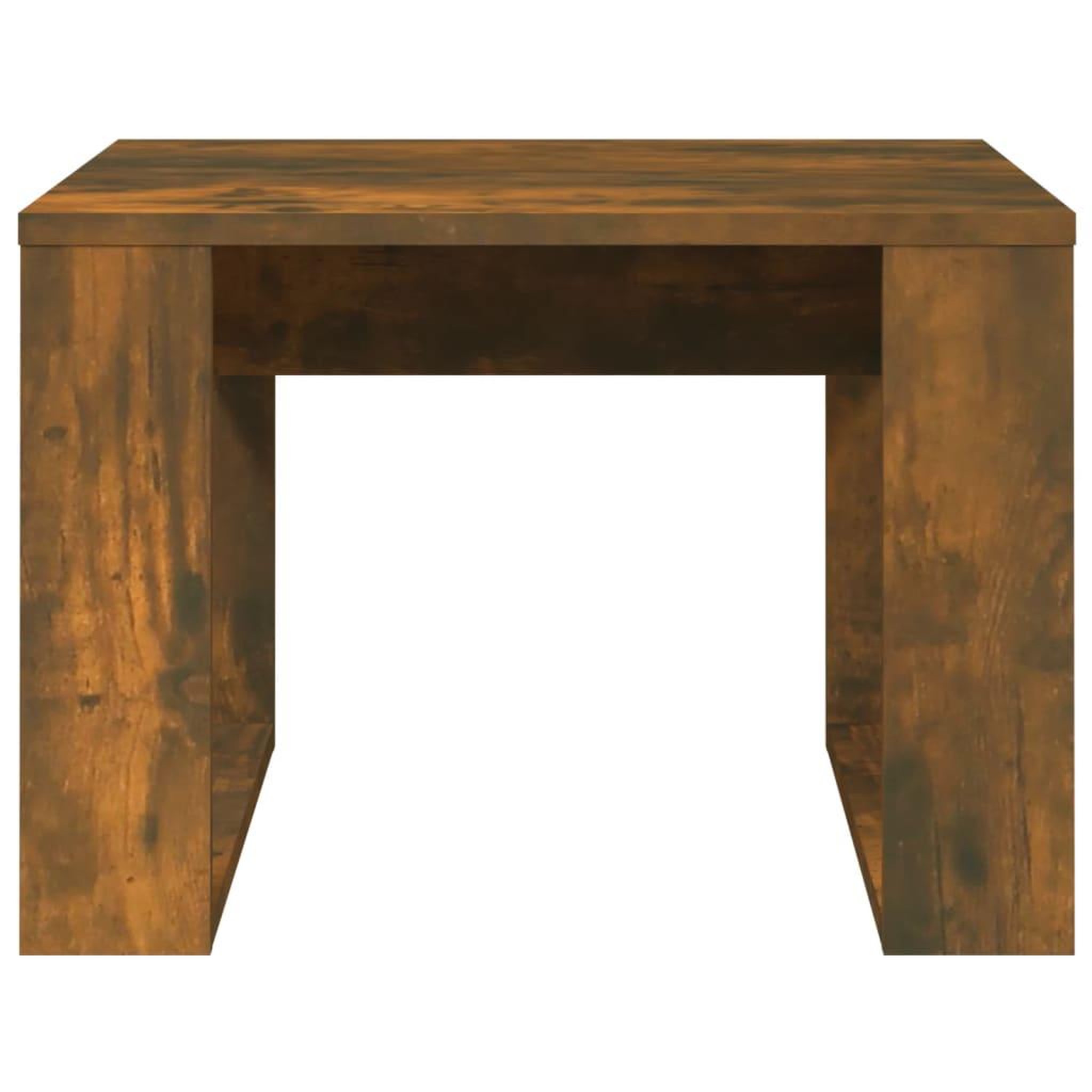 Voir la diapositive 5 : VIDAXL Table d'appoint Chene fume 50x50x35 cm Bois d'ingenierie