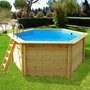 Voir la diapositive 3 : Habitat et Jardin Piscine bois   Hawai   - 4.10 x 1.18 m + Pompe à chaleur  3.5 kw/h - Hayward -  Micro  - Noir