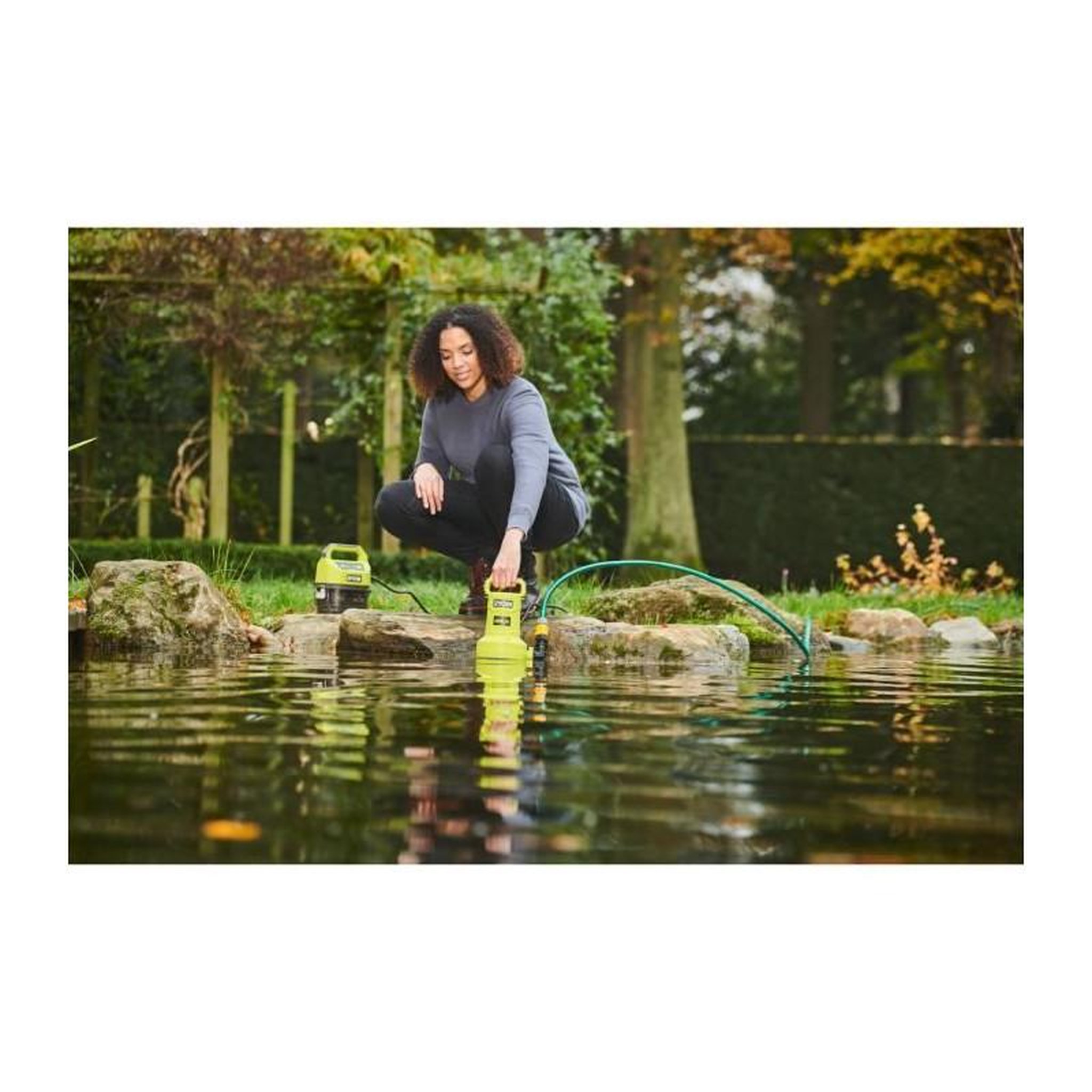 Voir la diapositive 4 : Ryobi Pompe d'évacuation - RYOBI - 18 V - 4 200 l/h - 5m - Hauteur maxi d'évacuation 8 m