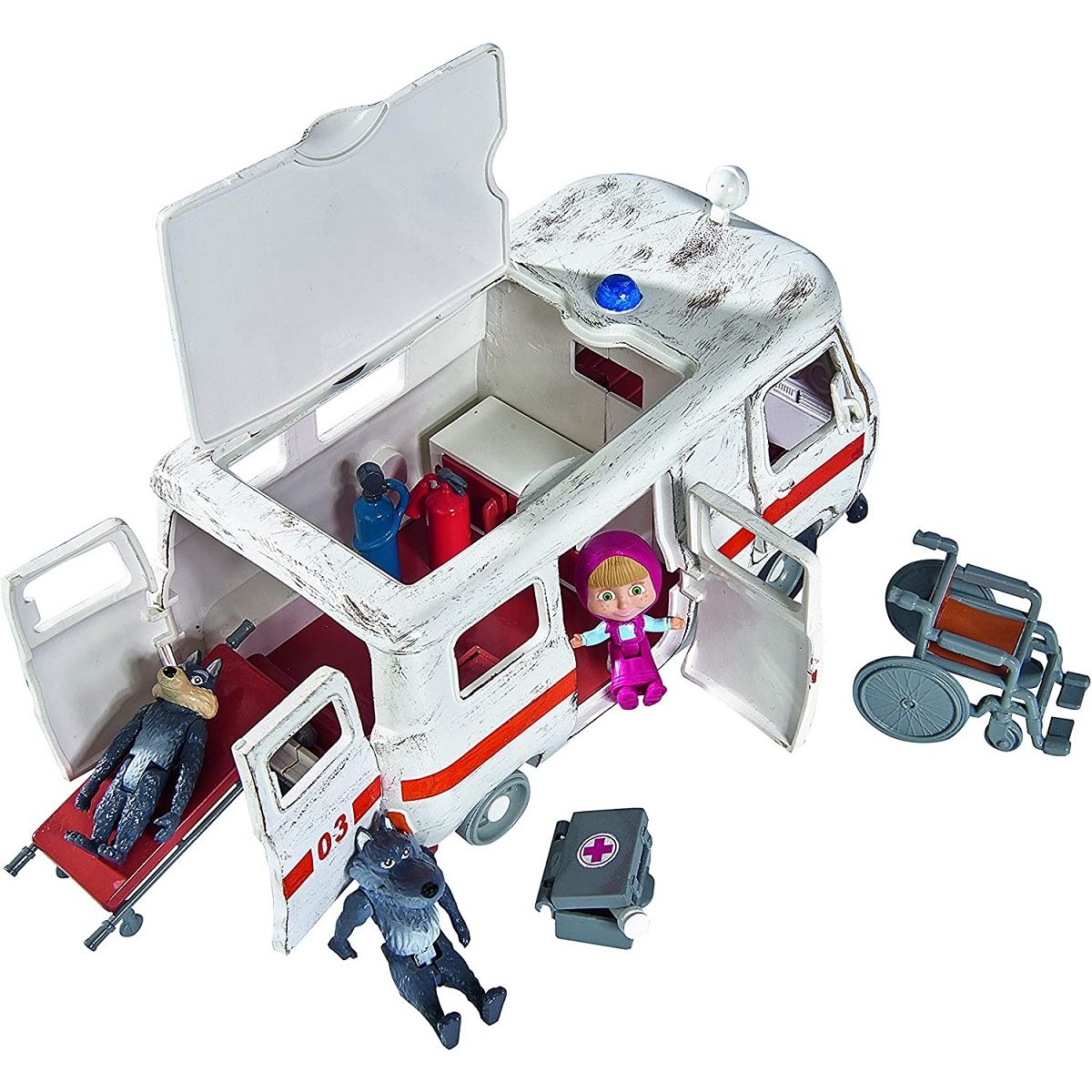SMOBY Playset Ambulance - Masha et Michka