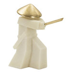 Paris Prix Statuette Déco Samouraï  Toku  30cm Blanc & Or