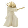 Voir la diapositive 1 : Paris Prix Statuette Déco Samouraï  Toku  30cm Blanc & Or