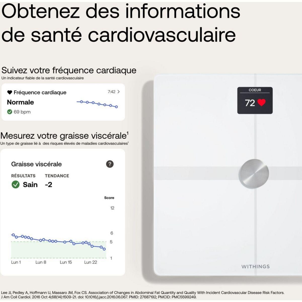 WITHINGS Pèse personne connecté Body Smart Blanc
