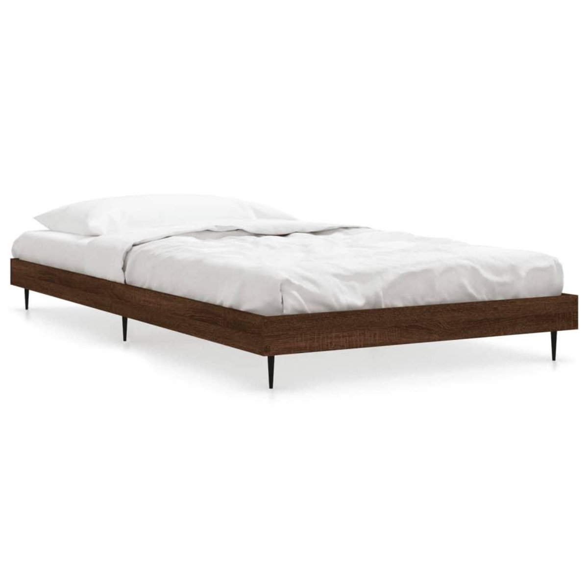 VIDAXL Cadre de lit sans matelas chene marron 90x190cm bois ingenierie