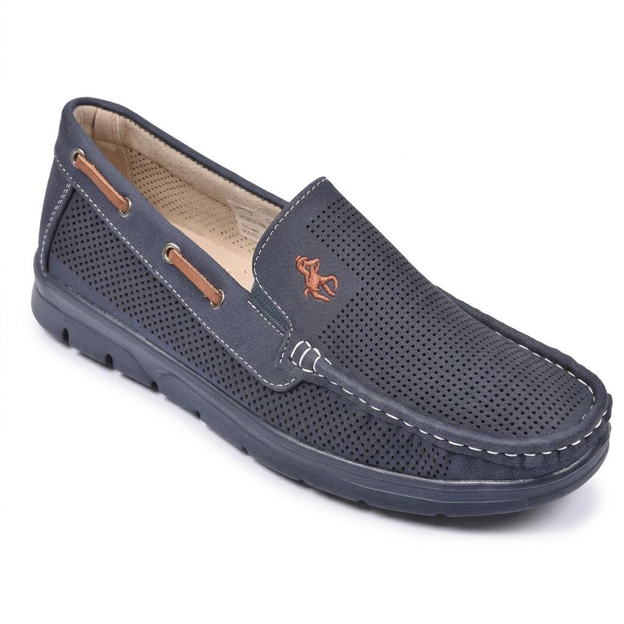 Voir la diapositive 1 : OZABI OZABI Mocassins Homme Microperforés Confort Été Semelle Crantée